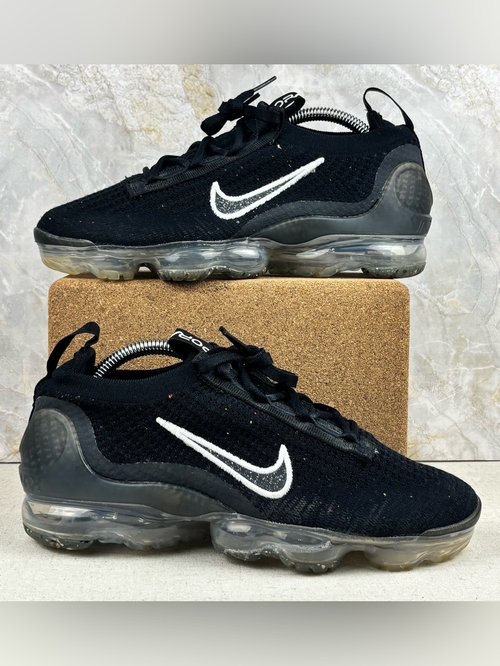 Nike Air VaporMax 2023 Flyknit Black White Women’s Sneakers Size 7